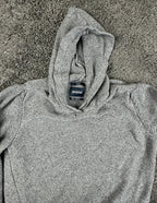 prAna North Loop Mens Hoodie Sweater Medium Gray Organic Cotton Slim Fit Knit