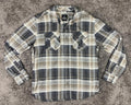 PrAna Plaid Shirt Long Sleeve Brown & Gray Size L