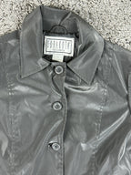 BB Dakota Pret a Porter Vintage Womens Faux Leather Jacket Small Black Y2K