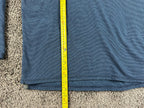 LL Bean Mens Large Tall Blue Long Sleeve Henley Shirt Chest Pocket Textured Knit