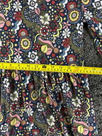 Boden Button Through Jersey Dress US 10R Multicolor Floral V-Neck Long Sleeve