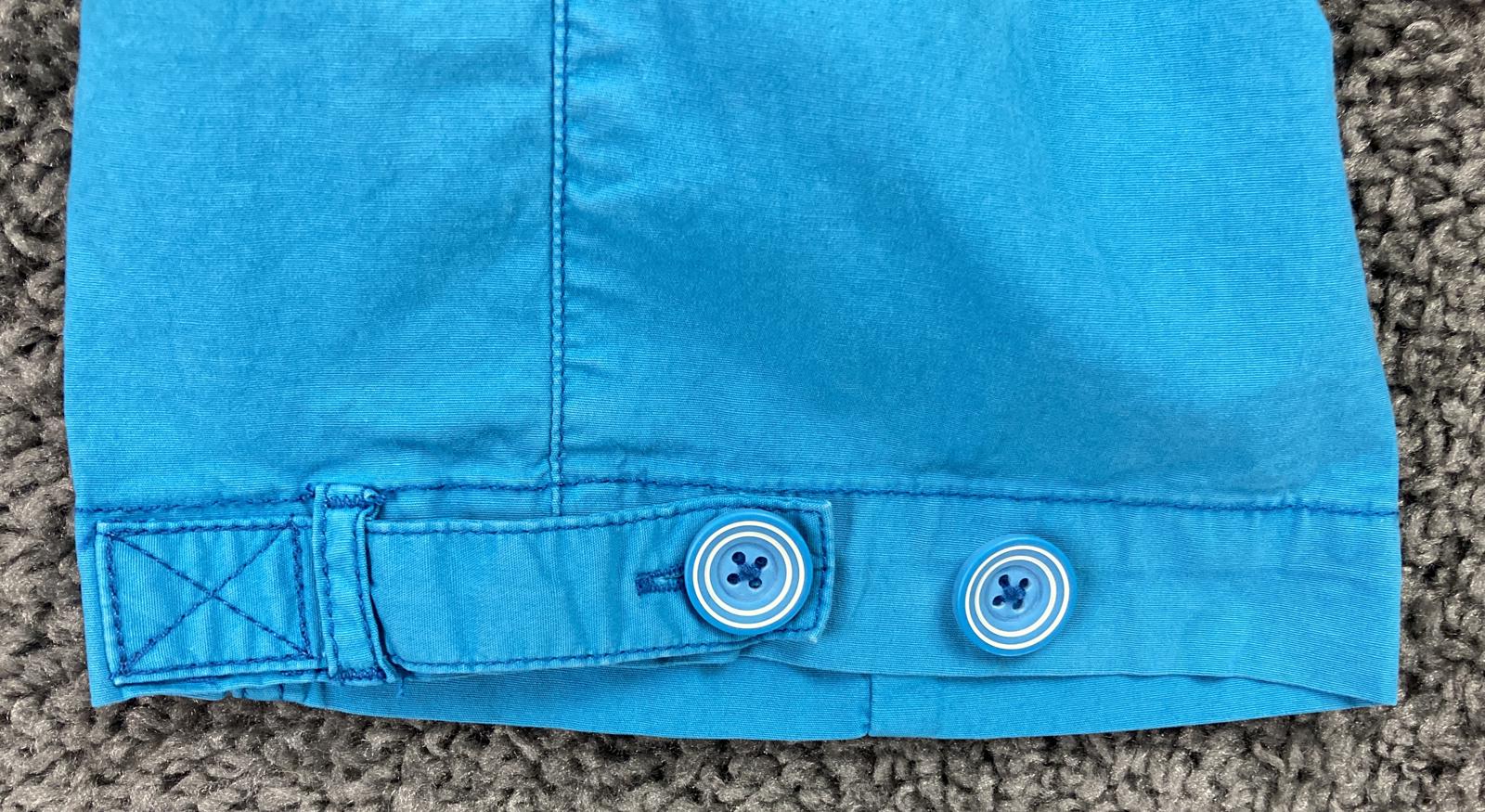 Soft Surroundings Cargo Capri Pants Petite Small Turquoise Blue Stretch