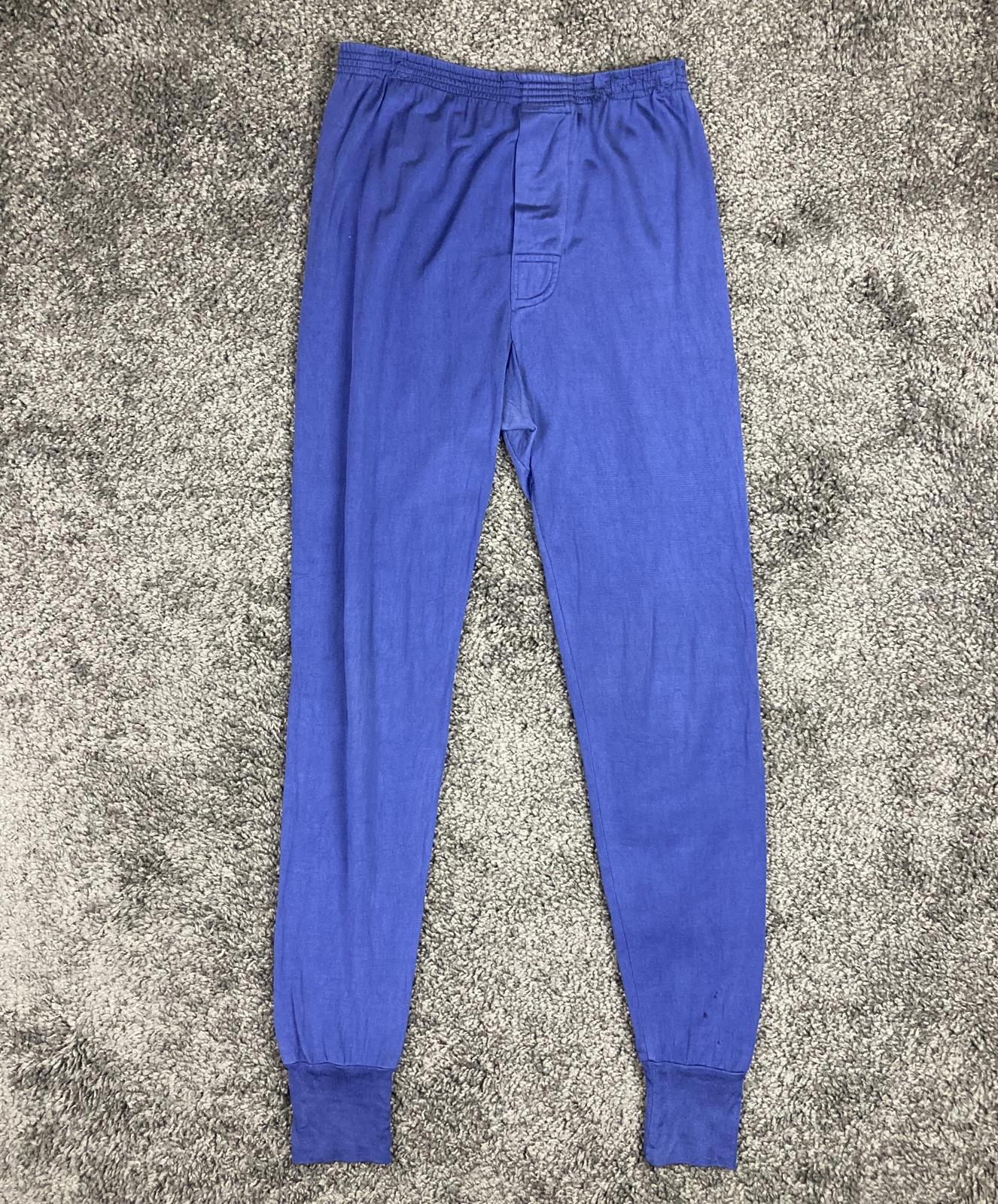 Vintage WinterSilks 100% Silk Thermal Pants Men's Blue Long John Sleepwear Sz S