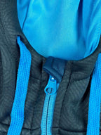 Alanic Running Man Allstate Hot Chocolate 15k 5k Blue Full Zip Hoodie Jacket XL