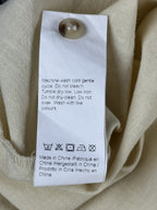 Runcati Linen Blend Grandad Collar Henley Tunic Shirt Beige 2XL NWT Mandarin