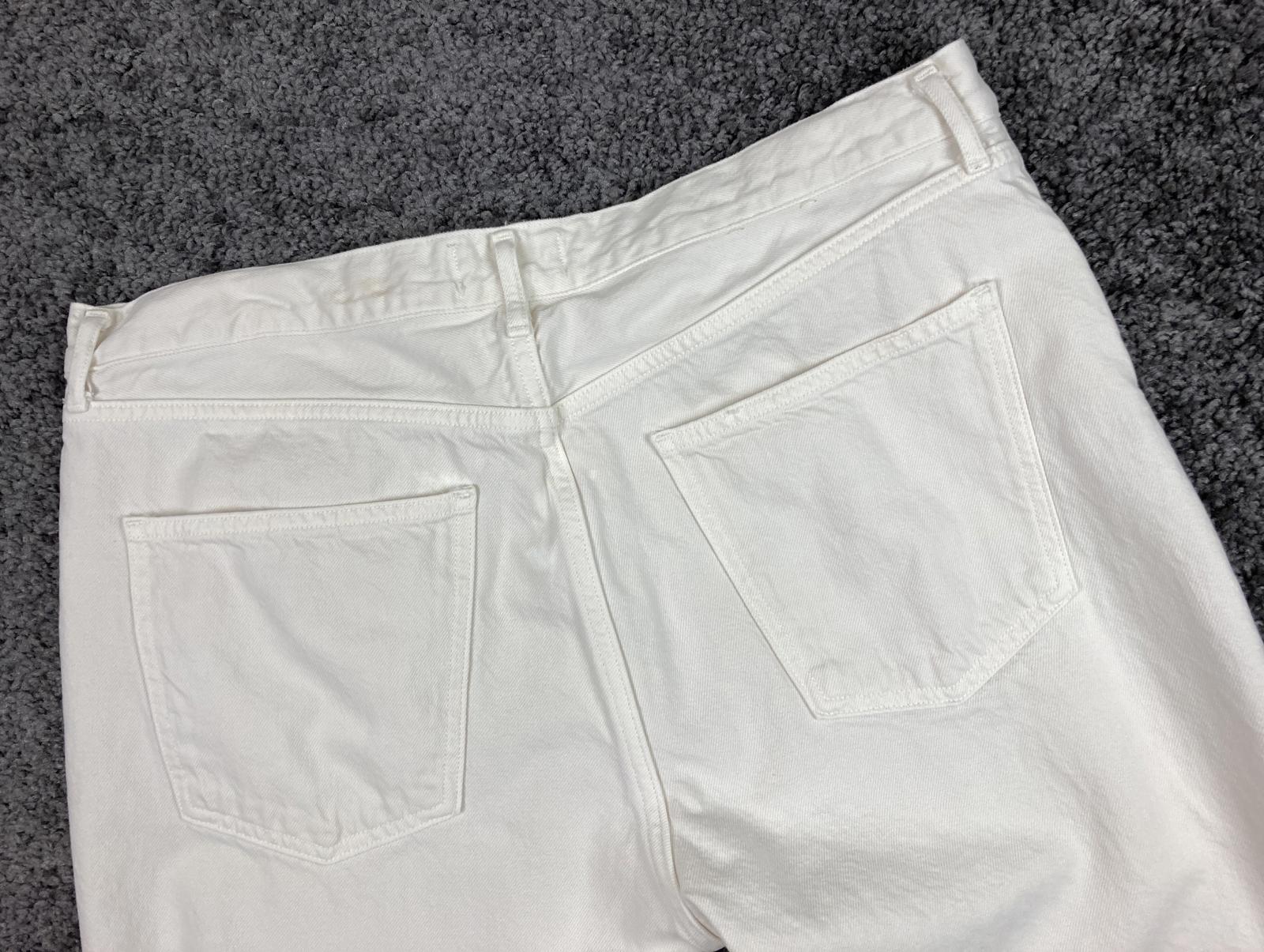 Agolde Lana Jeans Men 32 White 100% Cotton Made in Turkey Style A140-1183 Flaws