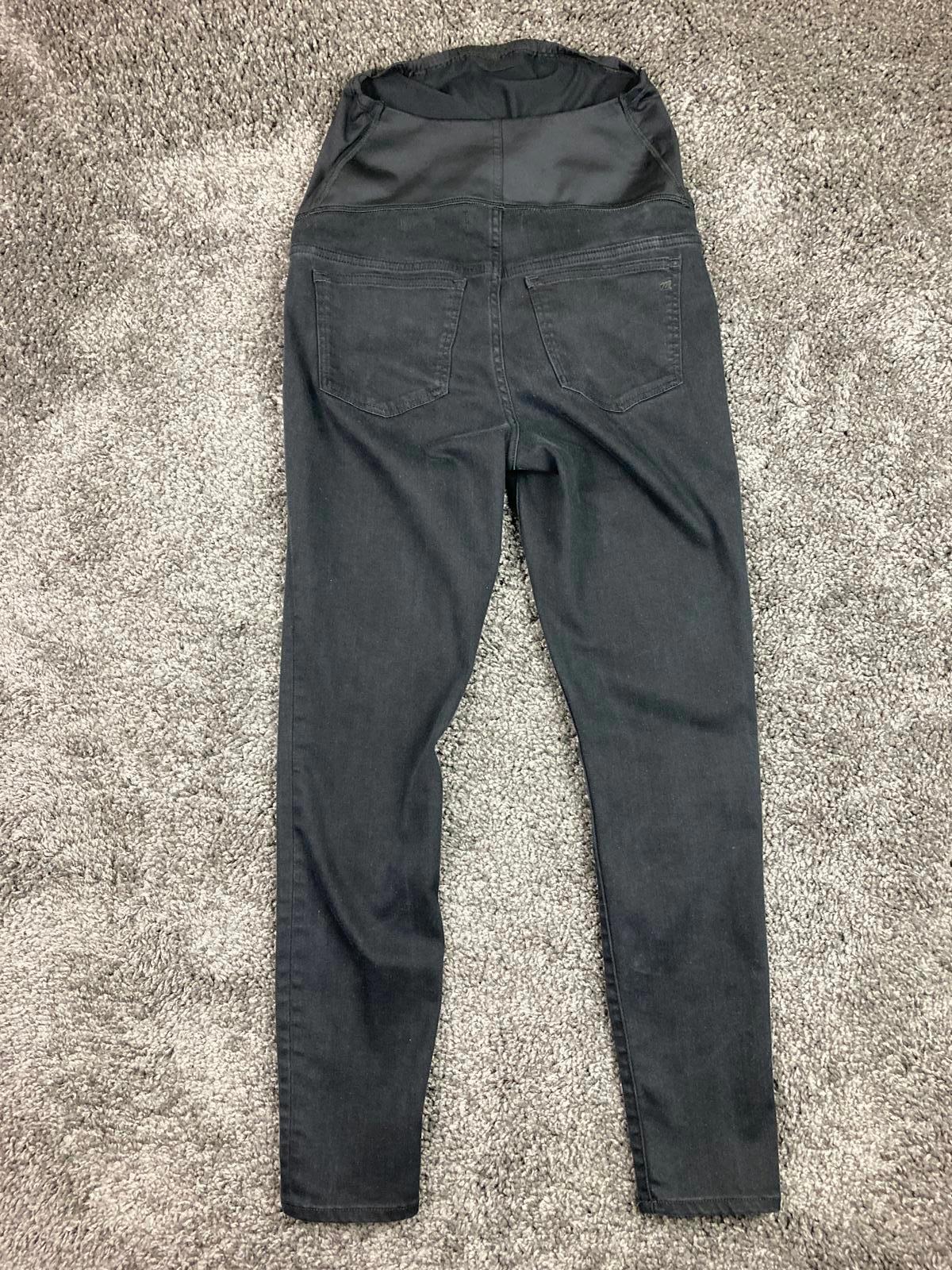 Madewell Maternity Skinny Jeans Womens Sz 28 Black Over Belly Panel