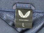 Castore Mens Large Navy Blue Long Sleeve V-Neck Windbreaker Pullover Mesh Lined