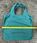 Marco Bicego Cotton Tote Bag Teal Blue Logo Reusable Shopping 19x23