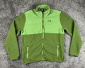 REI Co-op Trailmade Mens Large Fleece Jacket Green Full Zip Colorblock Hiking