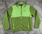 REI Co-op Trailmade Mens Large Fleece Jacket Green Full Zip Colorblock Hiking