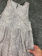 Wishlist Maxi Dress Animal Print Women’s Ivory Sleeveless Tiered Size M