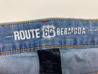 Route 66 Women’s Bermuda Jean Shorts Size 12 Light Wash Stretch Denim Mid Rise