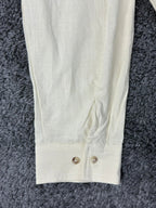 Runcati Linen Blend Grandad Collar Henley Tunic Shirt Beige 2XL NWT Mandarin