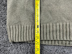 Vtg Faconnable Sweater Mens XL Tan Beige Heavy Cotton Knit Sleeve Patch Pullover