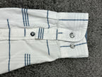 Tommy Bahama Mens XL Calm Sea Stripe Long Sleeve Button Front Shirt White Blue