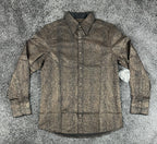 Rock Roll n Soul Mens Snakeskin Print Shirt Black Gold Button Up Shirt M NWT