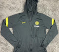 Nike Chelsea Football Club Dri-Fit Hoodie Jacket Black & Yellow Medium