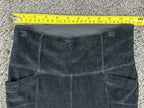 Athleta Black Corduroy Metro High Waisted Leggings Pants Pockets XS