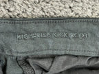 American Eagle High Rise Kick Boot Pants Womens 4 Black Stretch Bootcut Mid Rise