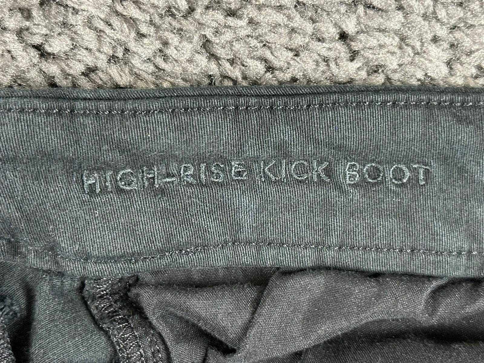 American Eagle High Rise Kick Boot Pants Womens 4 Black Stretch Bootcut Mid Rise