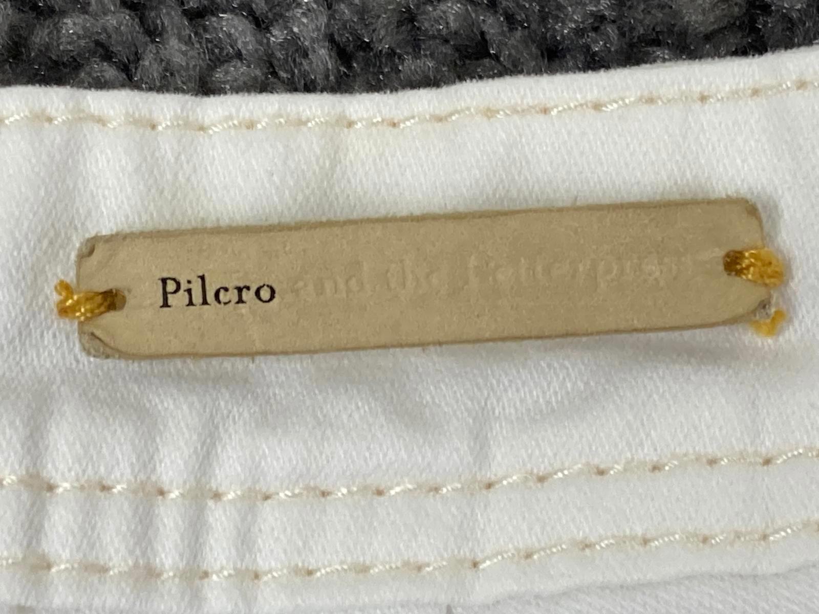 Pilcro & the Letterpress Anthropology White Ankle Skinny Pants Women 25 Stretch