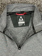 Gerry Mens Quarter Zip Pullover Gray Stretch Performance Long Sleeve Shirt Sz M