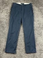 Abercrombie Fitch Mens Chino Pants 30x30 Navy Blue Straight Stretch Flat Front