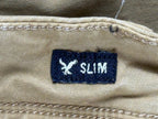 American Eagle Mens Tan Khaki 360 Extreme Flex Slim Chino Pants Stretch Sz 33x32