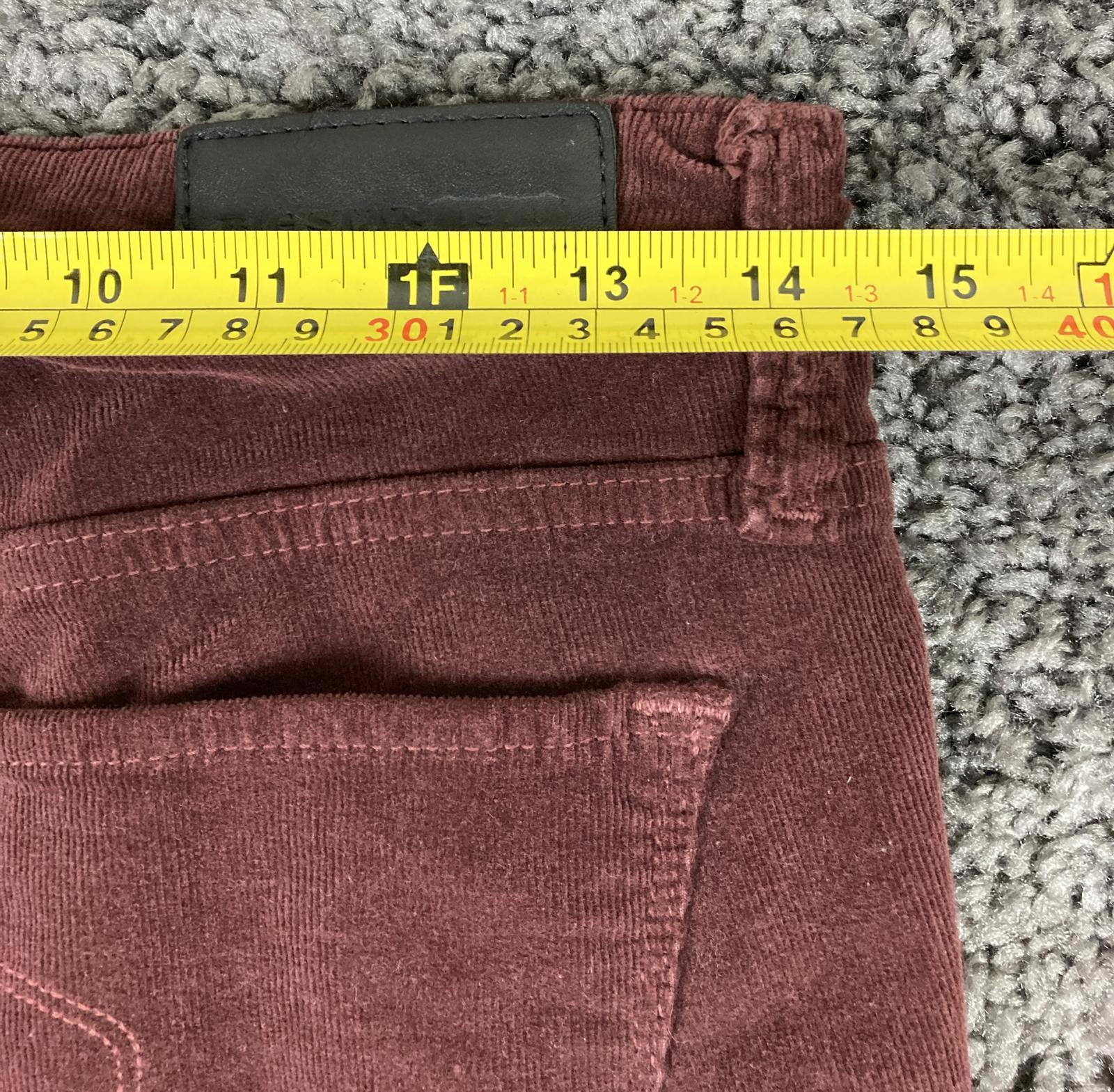 Big Star 1974 Alex Skinny Corduroy Pants Womens 27R Burgundy Stretch