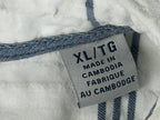 Tommy Bahama Mens XL Calm Sea Stripe Long Sleeve Button Front Shirt White Blue