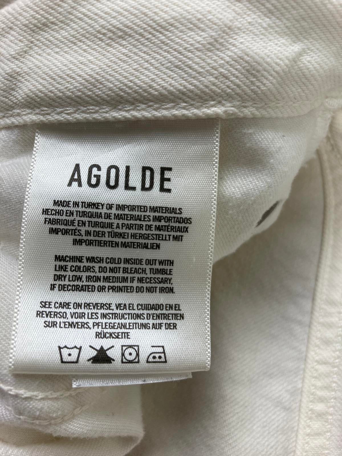 Agolde Lana Jeans Men 32 White 100% Cotton Made in Turkey Style A140-1183 Flaws