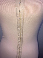 Avec Les Filles HALF Sleeve Military-Inspired Rib Knit Midi Dress Beige Size M