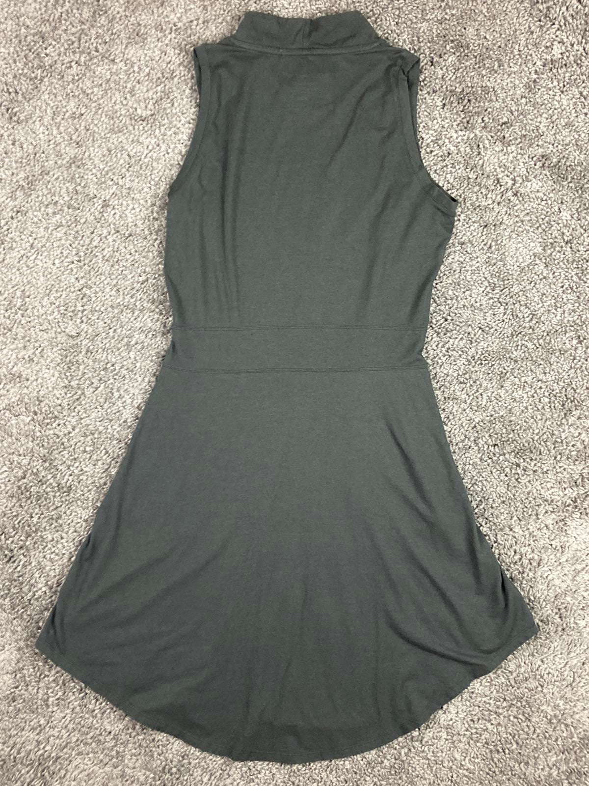 Toad&Co Summerdance Sleeveless Mock Neck Dress Womens Size Medium Black