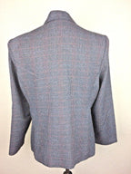 Alfred Dunner Womens Maroon Gray Tweed Jacket Blazer Unlined Size 10