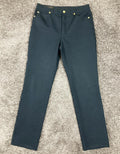 Escada Women’s Black Stretch Slim Straight Pants Size 6 (28x30)