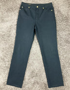 Escada Women’s Black Stretch Slim Straight Pants Size 6 (28x30)