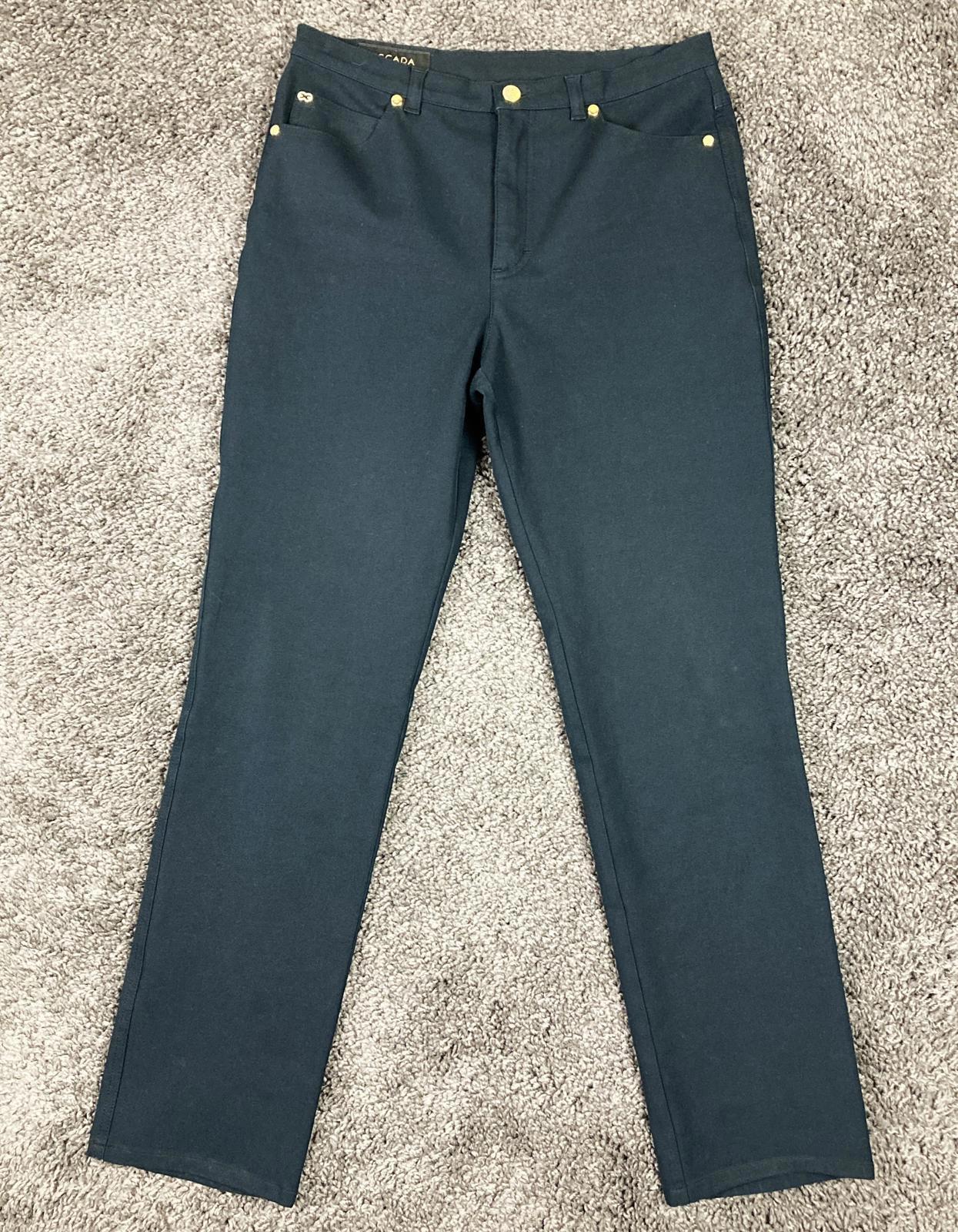 Escada Women’s Black Stretch Slim Straight Pants Size 6 (28x30)
