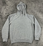 prAna North Loop Mens Hoodie Sweater Medium Gray Organic Cotton Slim Fit Knit