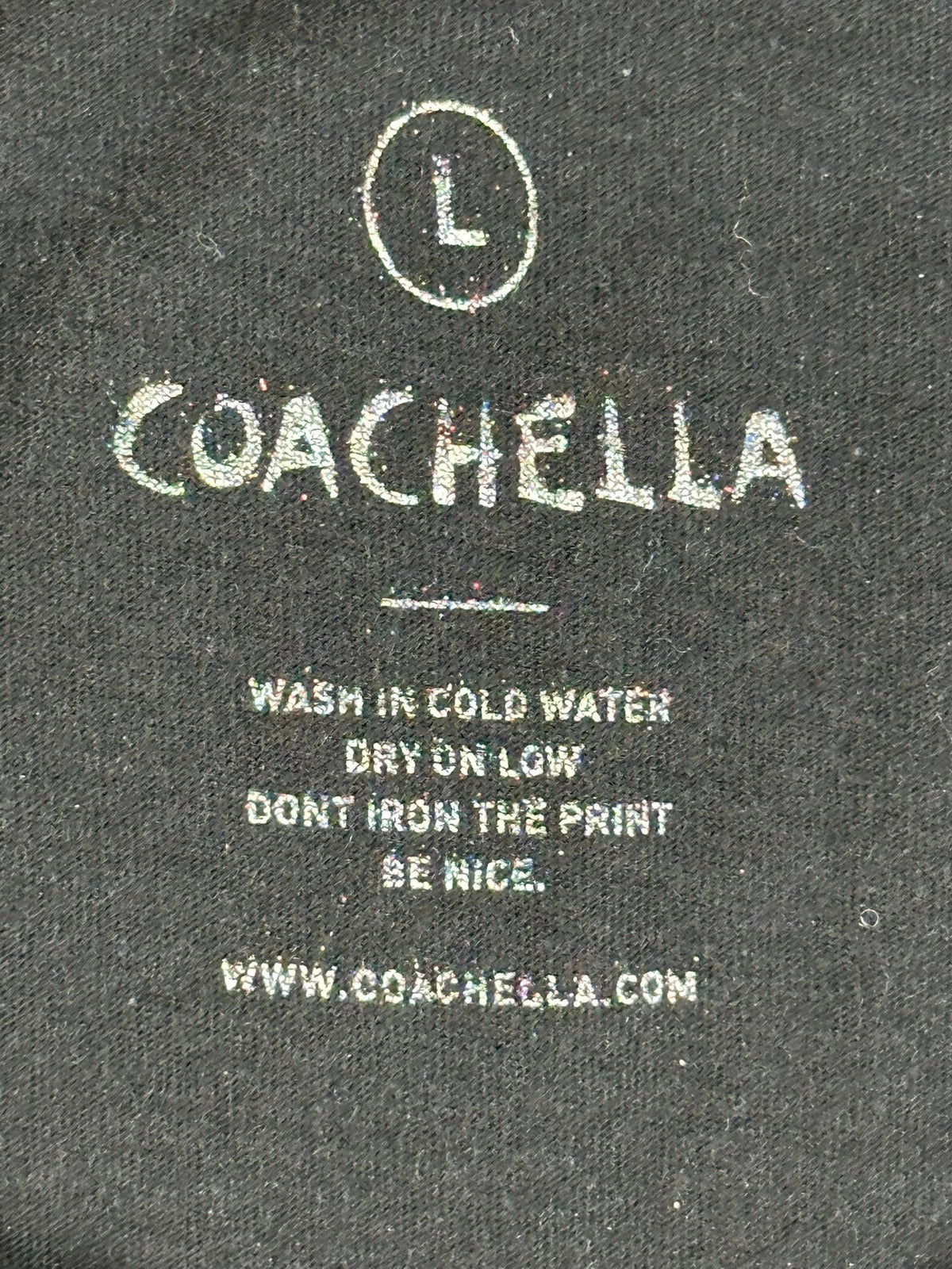Coachella 2016 Music Festival Tank Top Mens L Black Graphic Concert Band Lineup