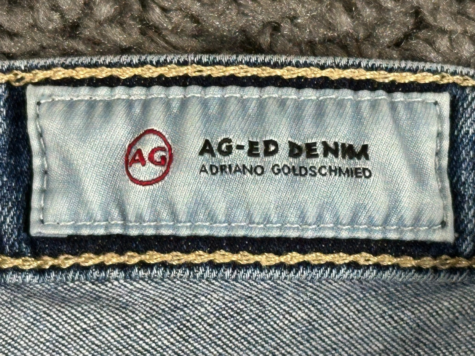 AG Adriano Goldschmied Legging Ankle Jeans Sz 27 Medium Wash Stretch Distressed