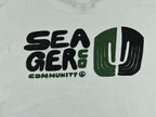 Seager Grit Company Mens T Shirt XL White Green Cactus Community Graphic Tee