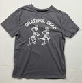 Grateful Dead Dancing Skeletons Top Hat Graphic T-Shirt Youth Size L 12-14 Gray