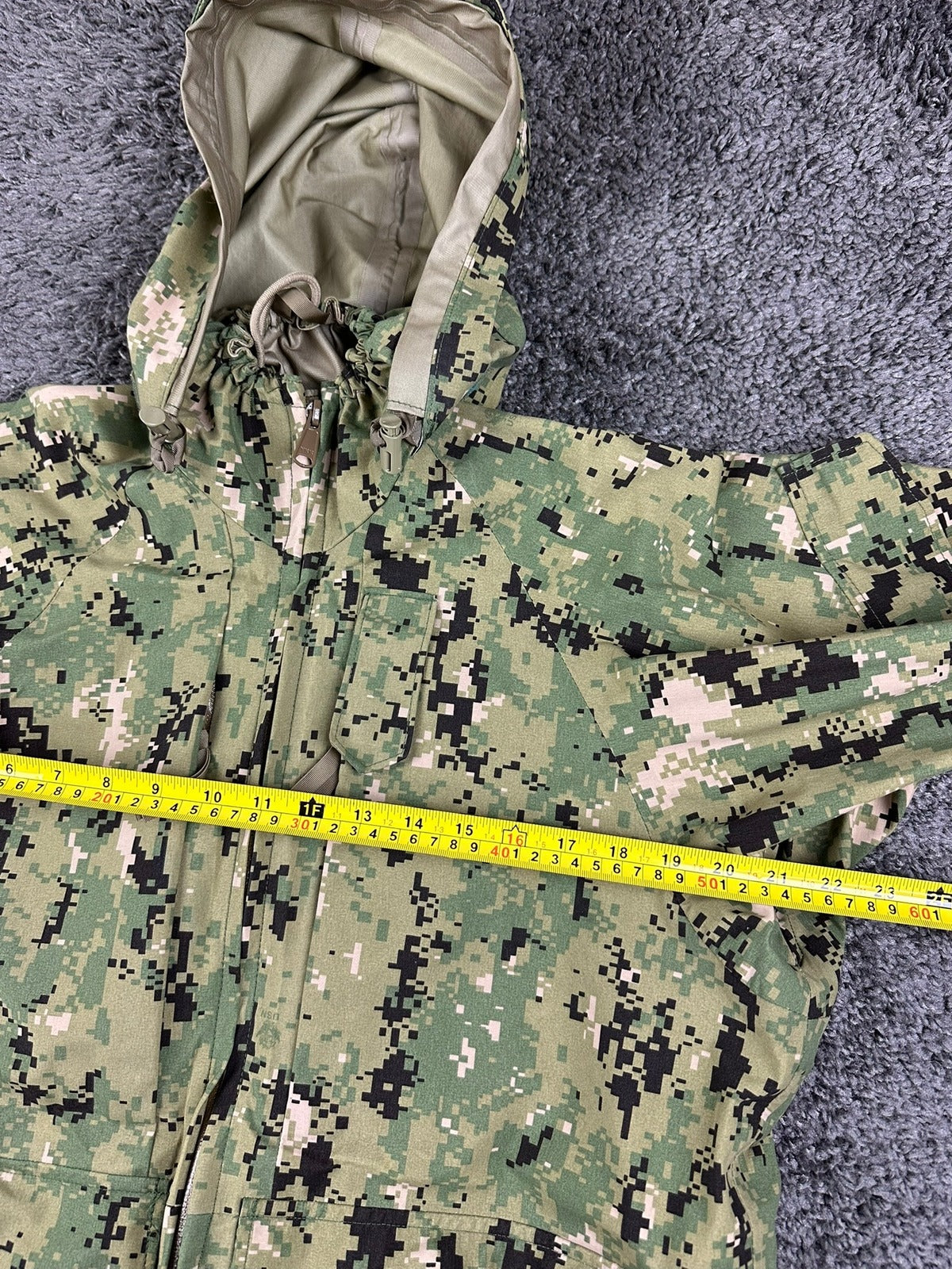 US Navy NWU Type III AOR2 Parka Small X-Short Waterproof Camo Jacket