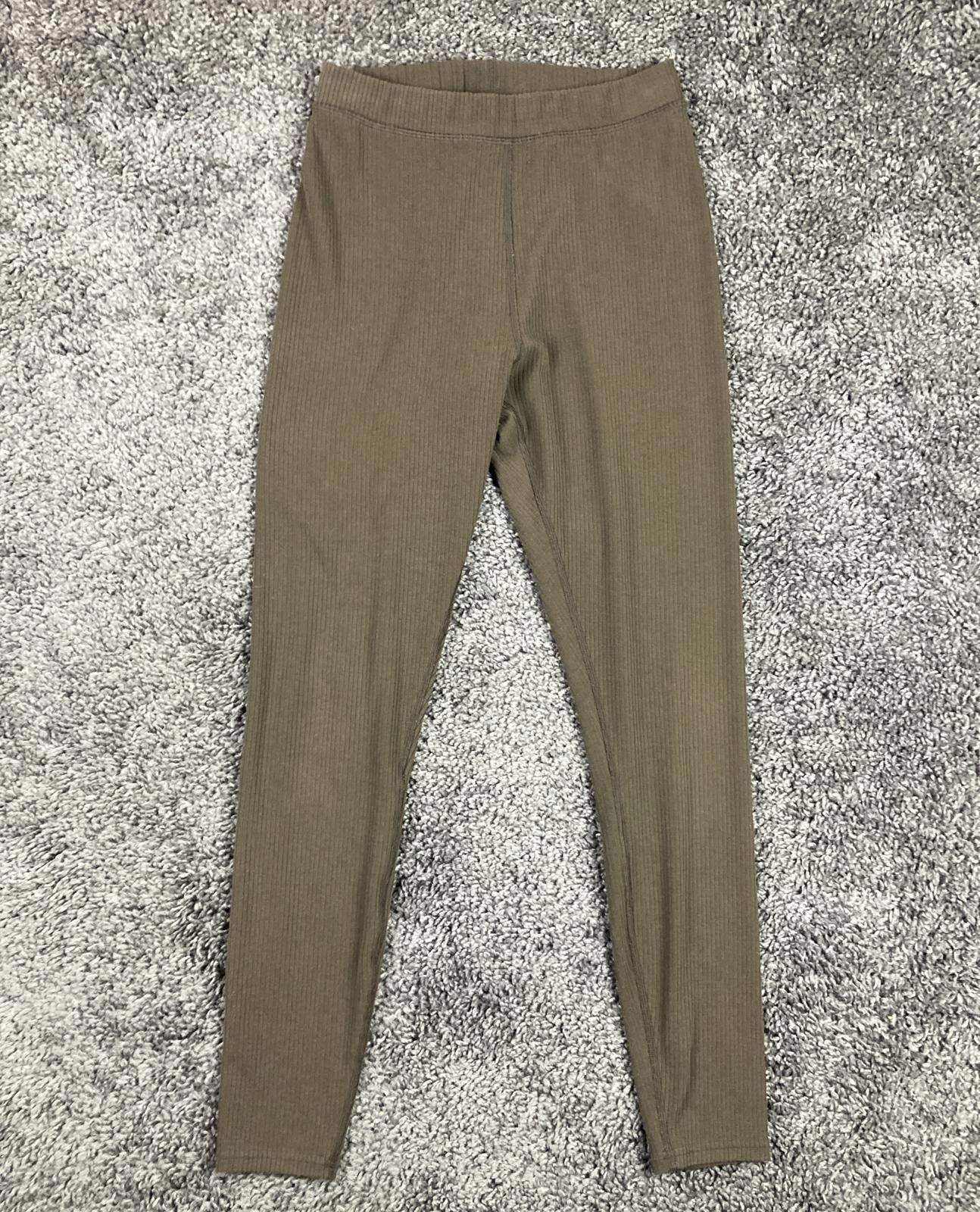 Alo Yoga Wellness Ribbed High-Waist Leggings Brown Sz XS