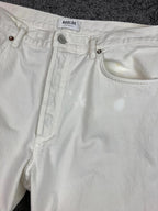 Agolde Lana Jeans Men 32 White 100% Cotton Made in Turkey Style A140-1183 Flaws