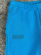 PANGAIA Track Pants Small Blue Organic Cotton Sweatpants Joggers Cuffed 365