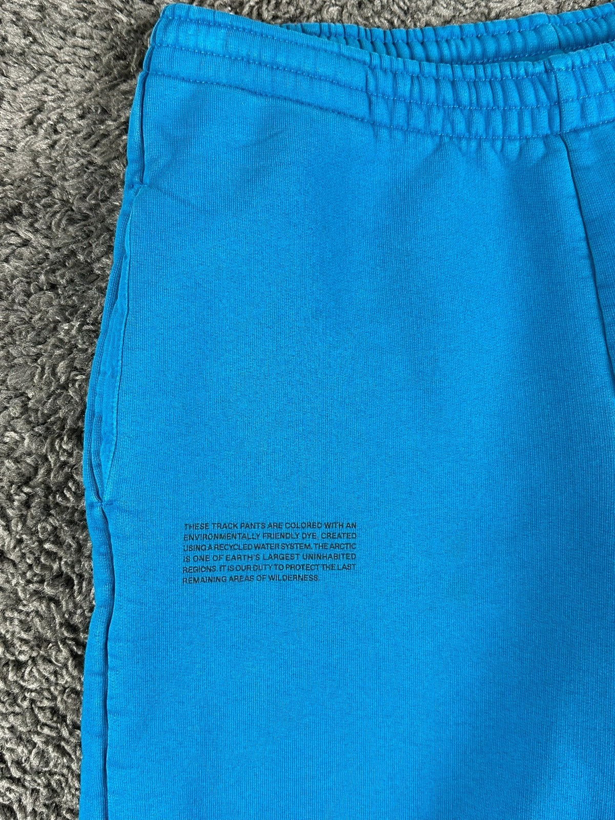 PANGAIA Track Pants Small Blue Organic Cotton Sweatpants Joggers Cuffed 365