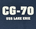 USS Lake Erie CG-70 Mens 2XL Navy Blue US Navy Cruiser Graphic T Shirt NWT