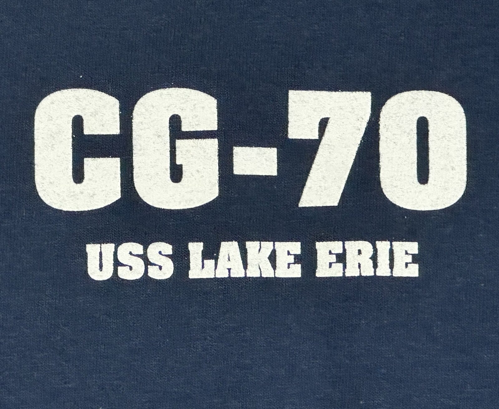 USS Lake Erie CG-70 Mens 2XL Navy Blue US Navy Cruiser Graphic T Shirt NWT